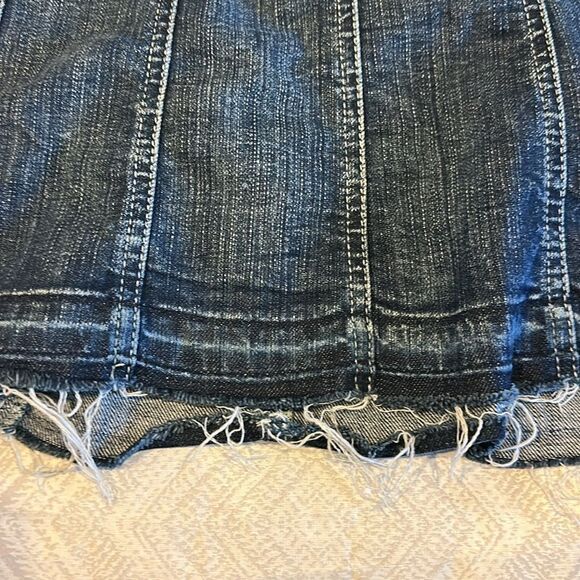 74AMK Women’s Distressed Denim Skirt - Size 25 - Picture 2 of 6